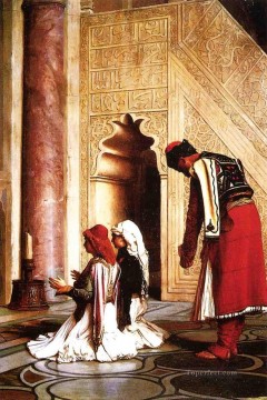 Árabe Painting - Jóvenes griegos en la mezquita Jean Leon Gerome árabes
